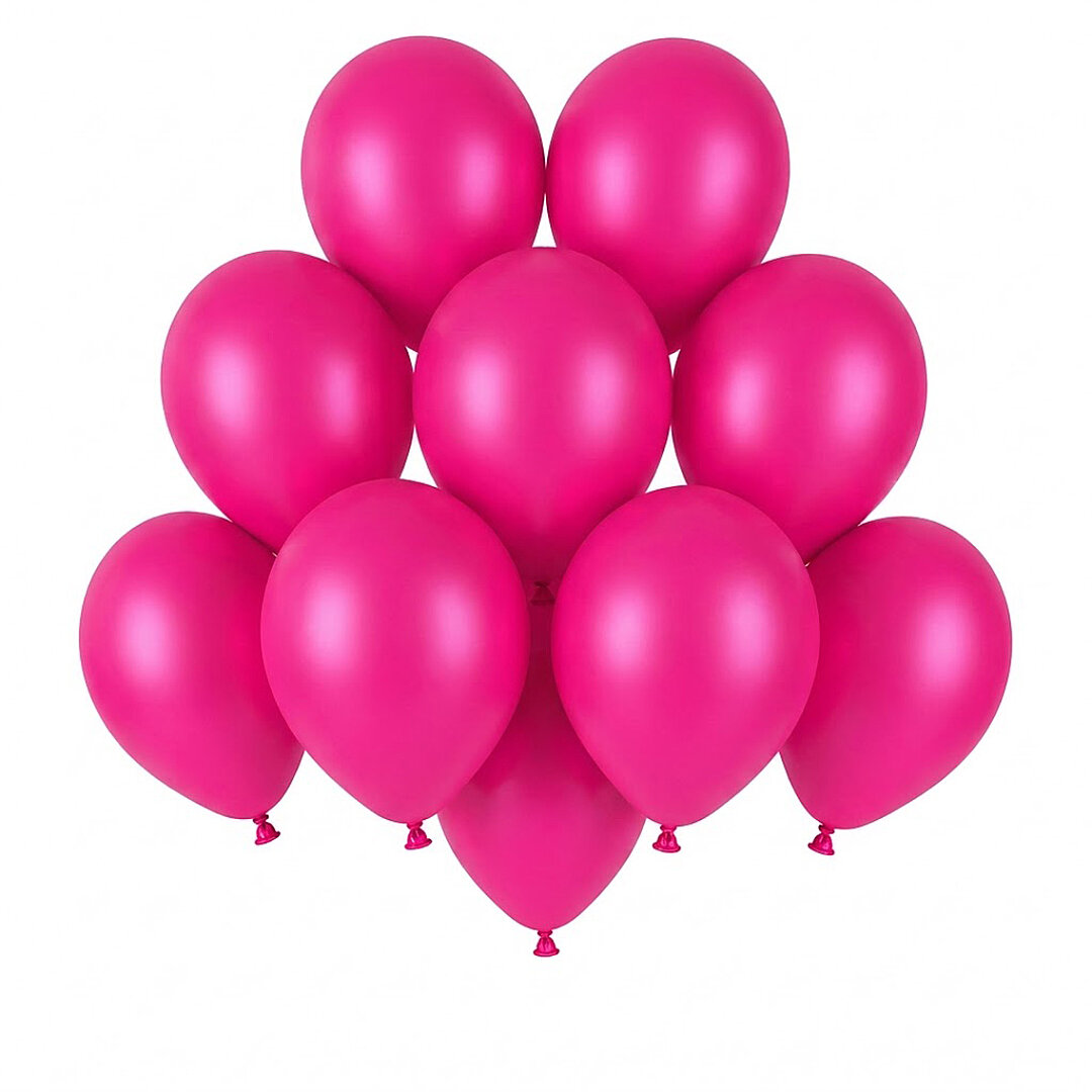 Fuşya Renk Lateks Pastel Balon (13 cm) - 10 Adet - 1