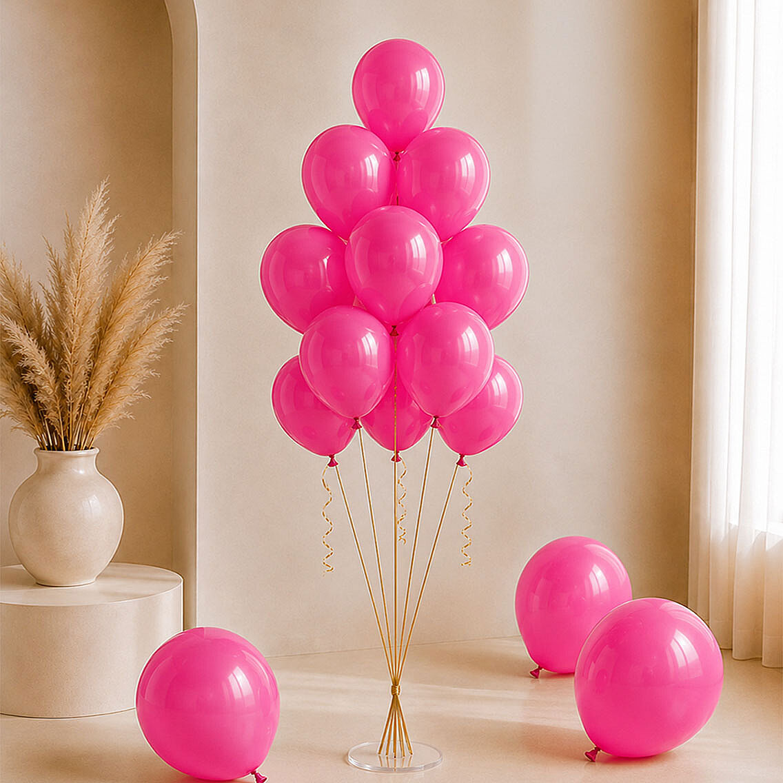 Fuşya Renk Lateks Pastel Balon (30 cm) - 100 Adet - 2
