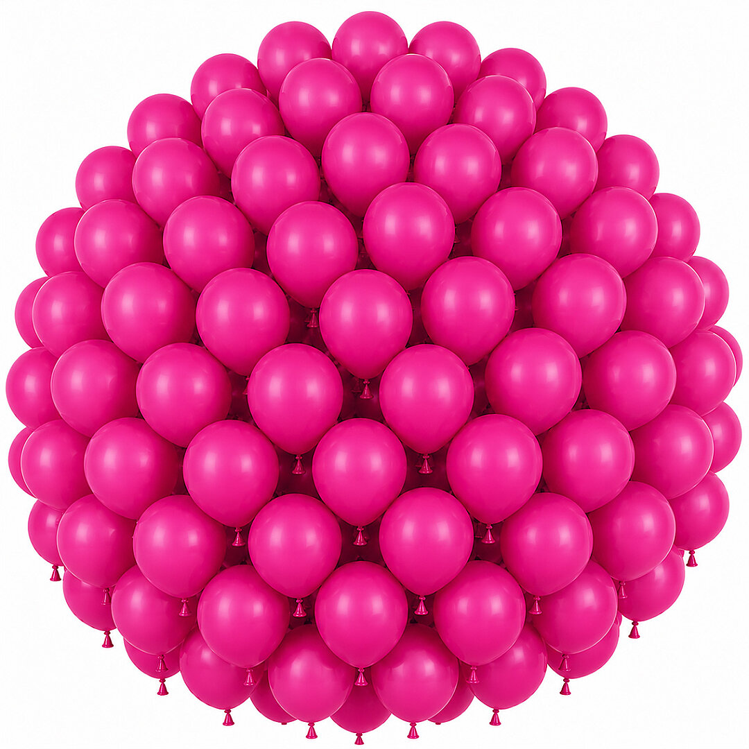 Fuşya Renk Lateks Pastel Balon (30 cm) - 100 Adet - 1