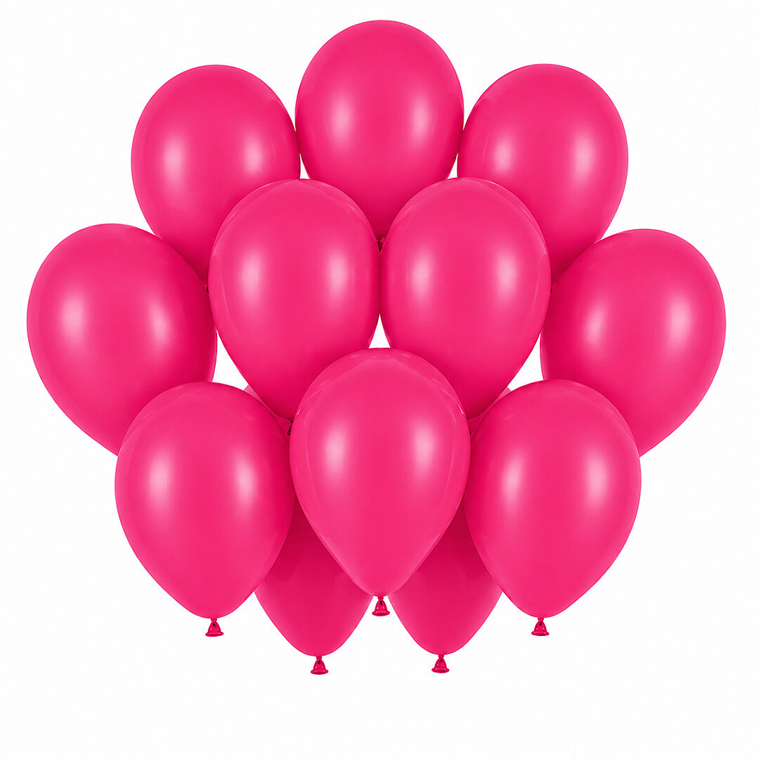 Fuşya Renk Lateks Pastel Balon (30 cm) - 12 Adet - 1