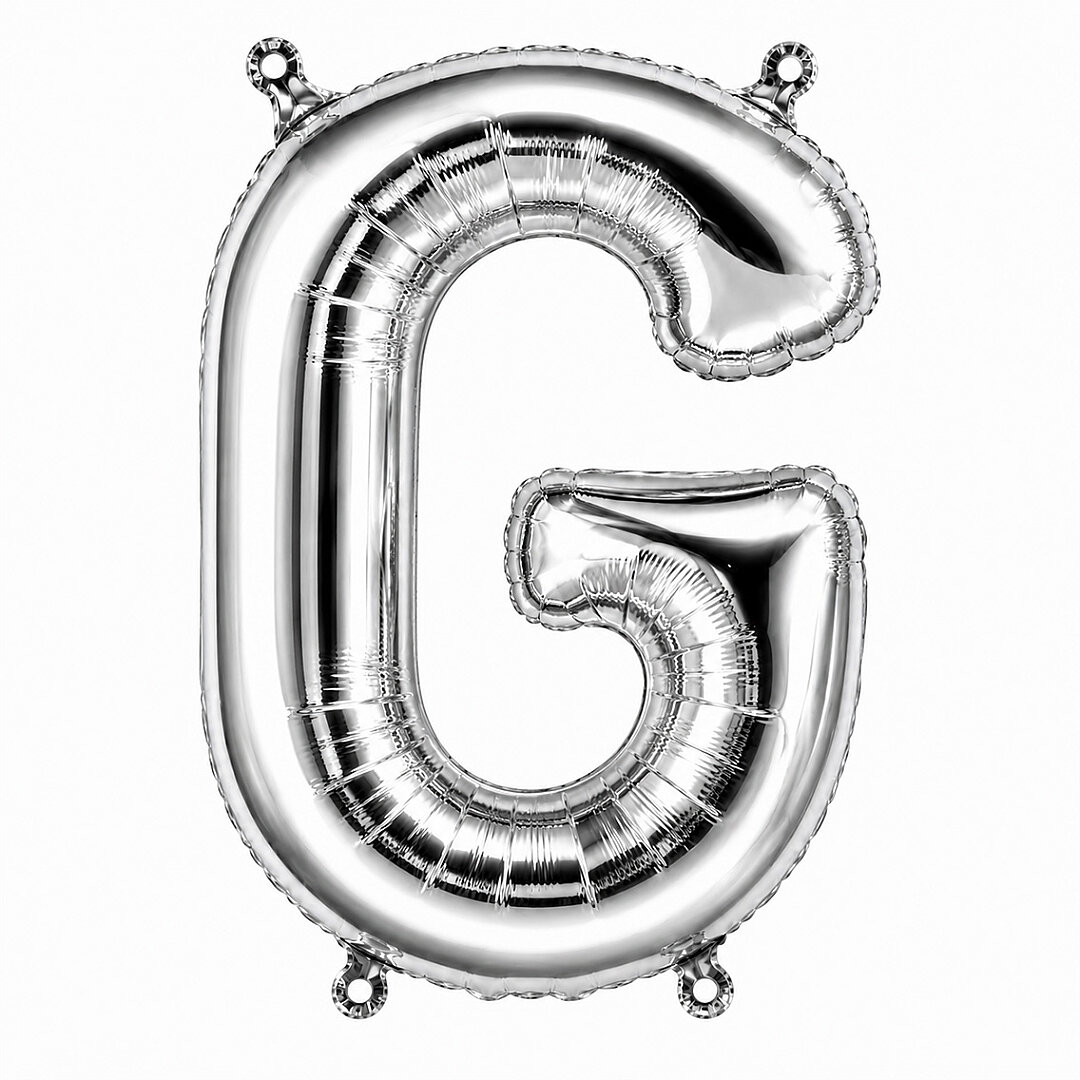 G Harfi Folyo Balon Gümüş Rengi (36 cm) - Beysüs