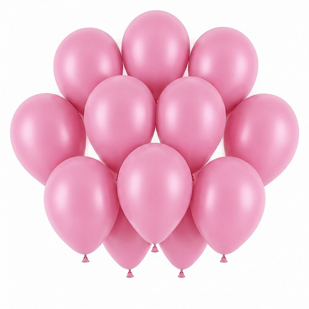 Gül Kurusu Renk Lateks Pastel Balon (30 cm) - 12 Adet - 1