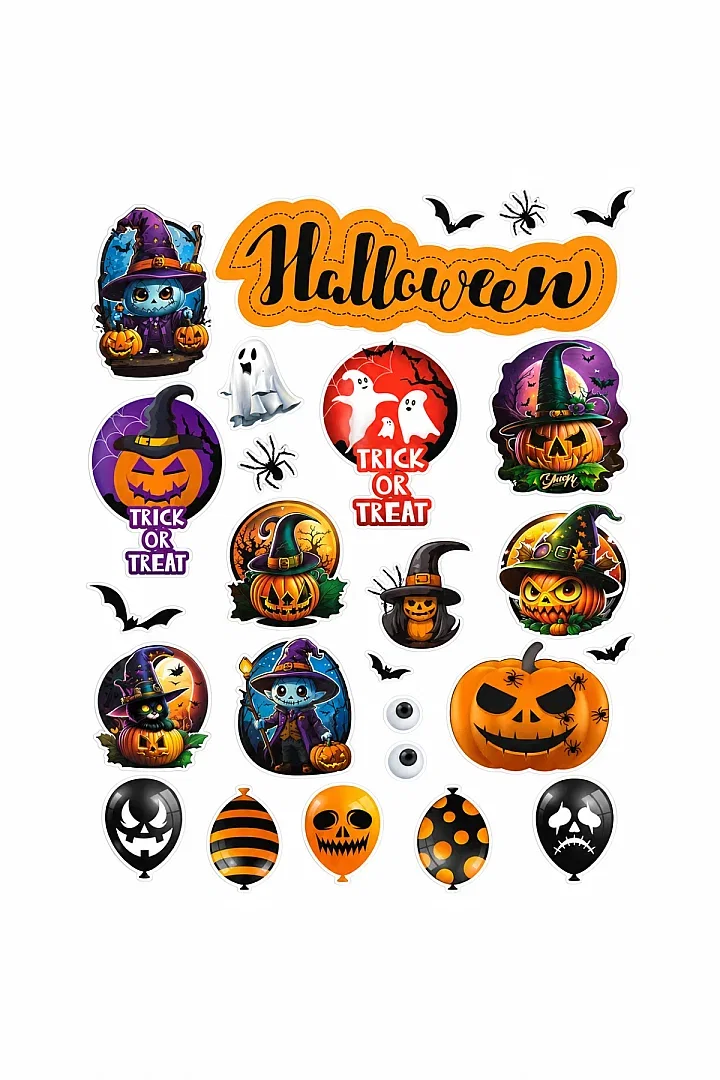 Halloween Dekoratif Sticker Seti 2'li 35 x 50 cm - Beysüs