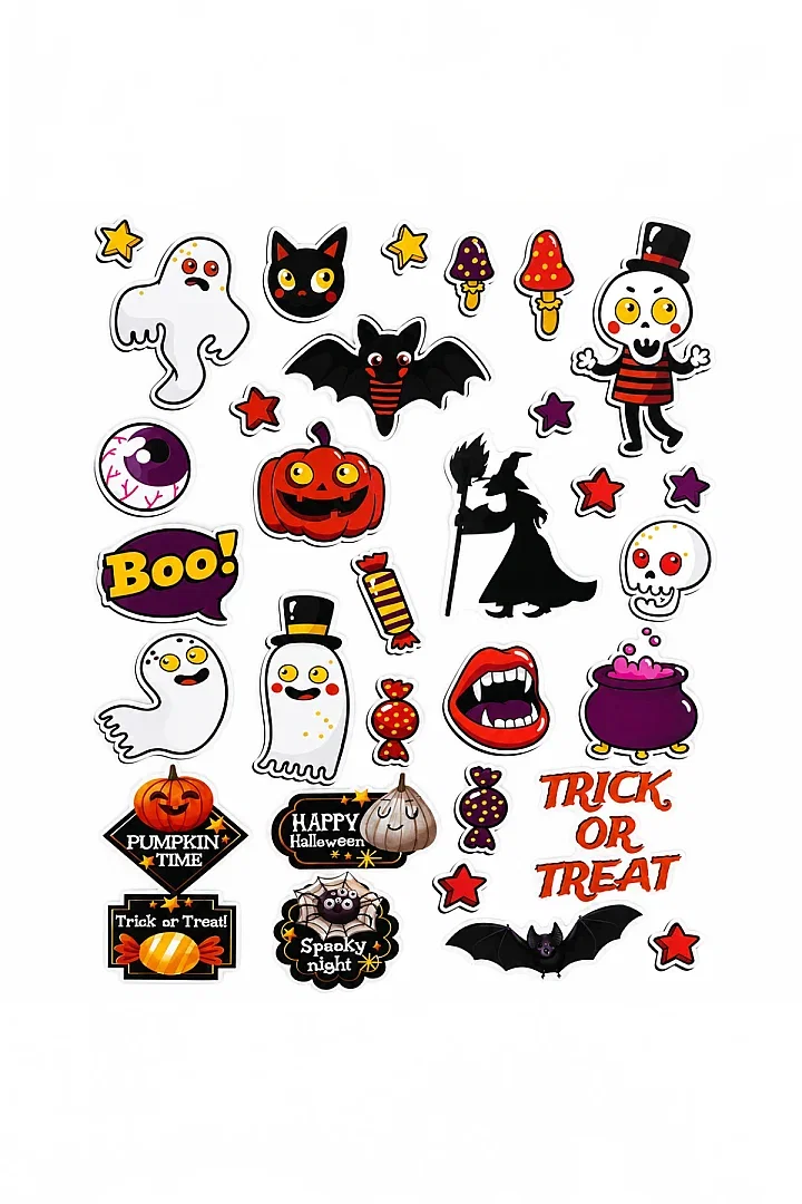 Halloween Dekoratif Sticker Seti 2'li 35 x 50 cm - 3