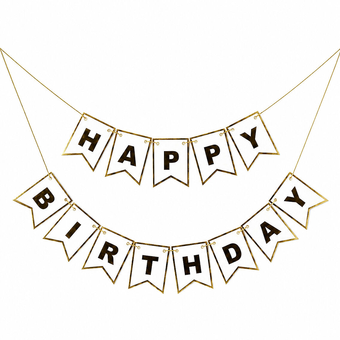 Happy Birthday Banner Beyaz - 1