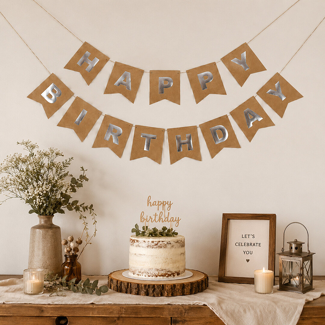 Happy Birthday Banner Kraft - 2