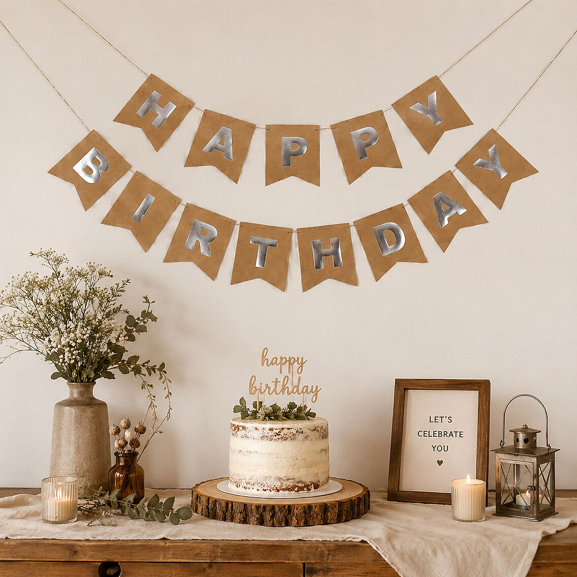 Happy Birthday Banner Kraft - 2