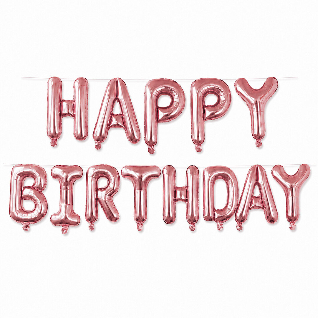 Happy Birthday Folyo Banner Pembe - Beysüs