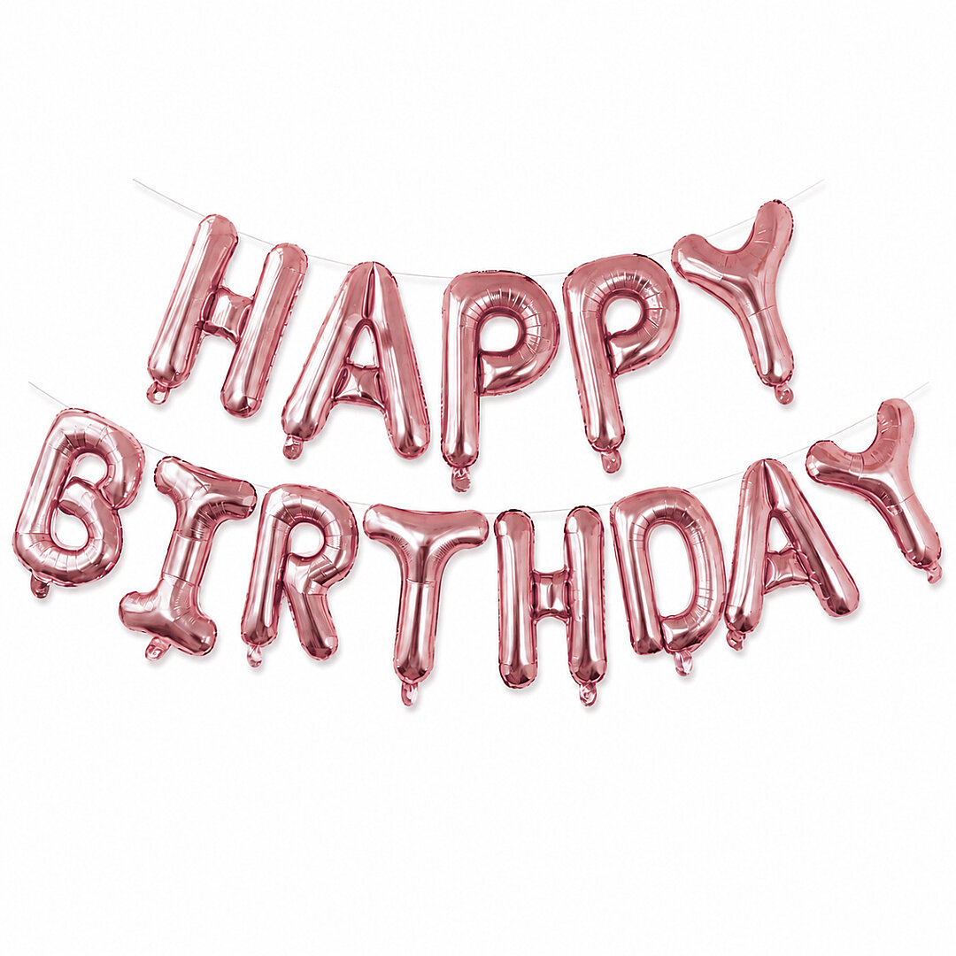Happy Birthday Folyo Banner Pembe - 2