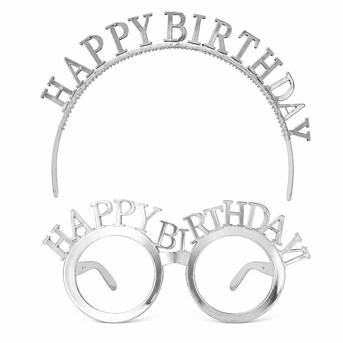 Happy Birthday Tac Gözlük Set Gümüş - 2