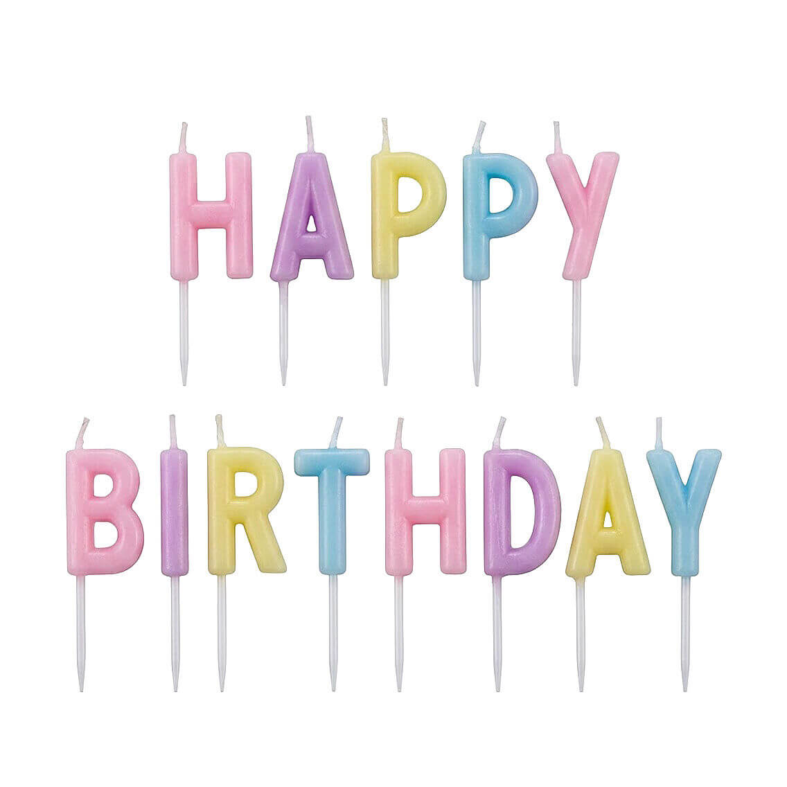 Happy Birthday Yazılı Mum Makaron - 1