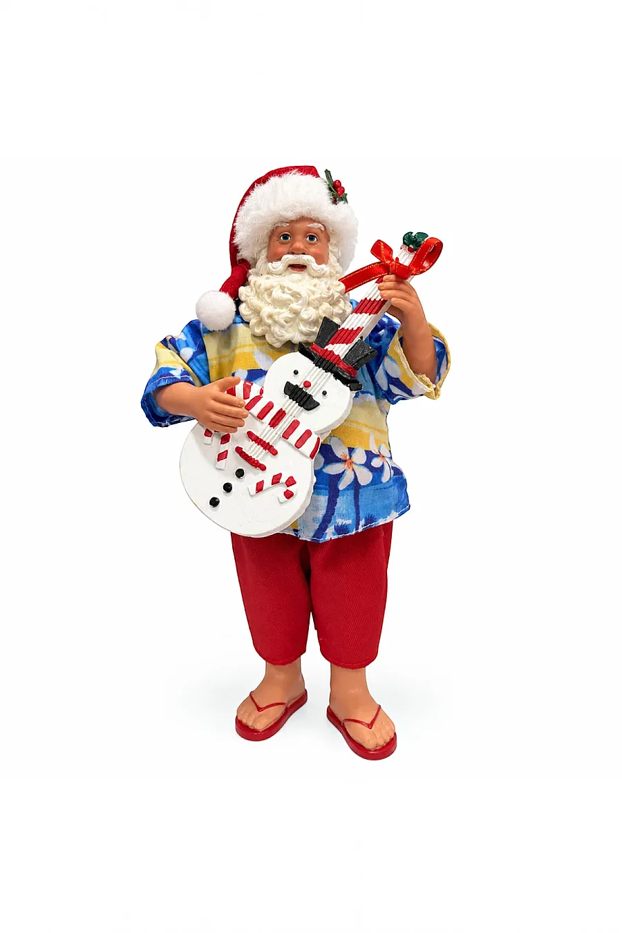 Hawaii Gömlekli Gitarlı Noel Baba Dekoru 28 cm - 6