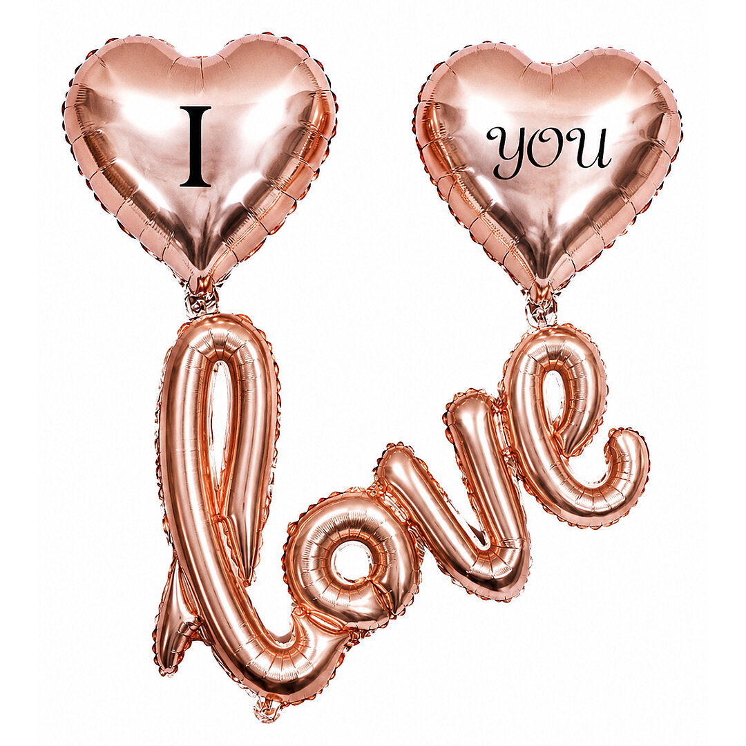 I Love You Kalp Folyo Balon Set - Beysüs