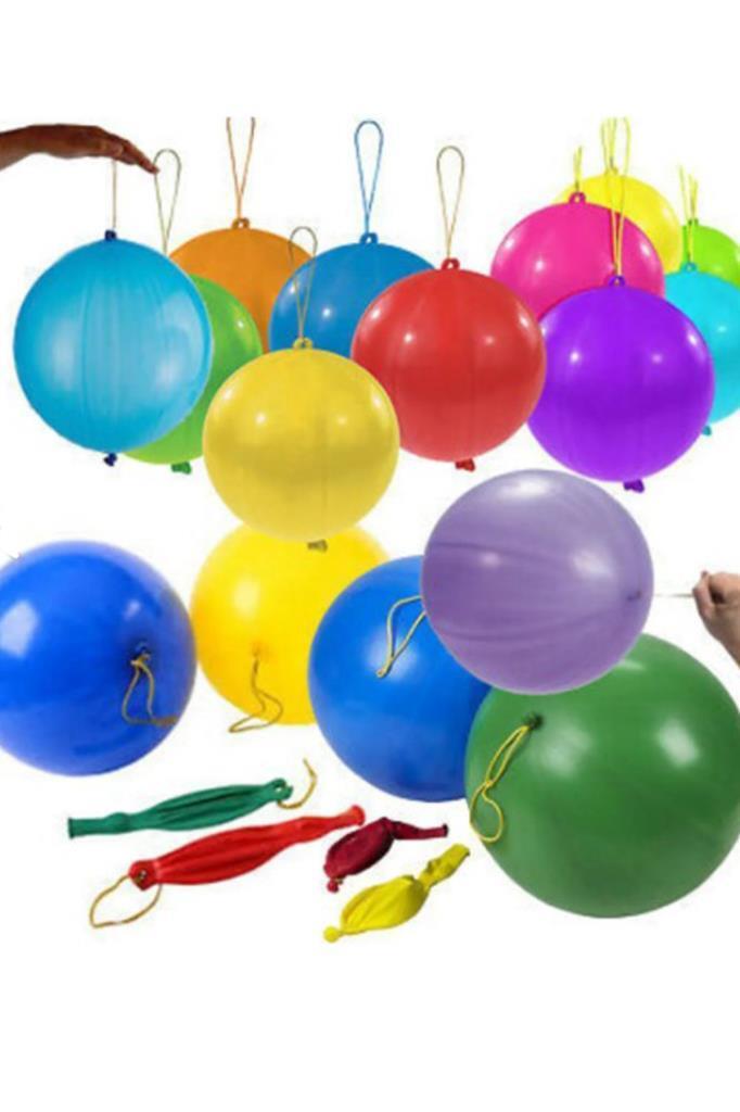 Beysüs 10 Adet Lastikli Zıpzıp Balon Ipli Büyük Balon - 2