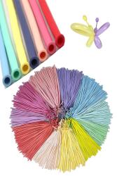 Beysüs 100'lü Adet Makaron Soft Sosis Balon Karışık Renk Uzun Ince Balon 1 Adet Balon Pompası - 2