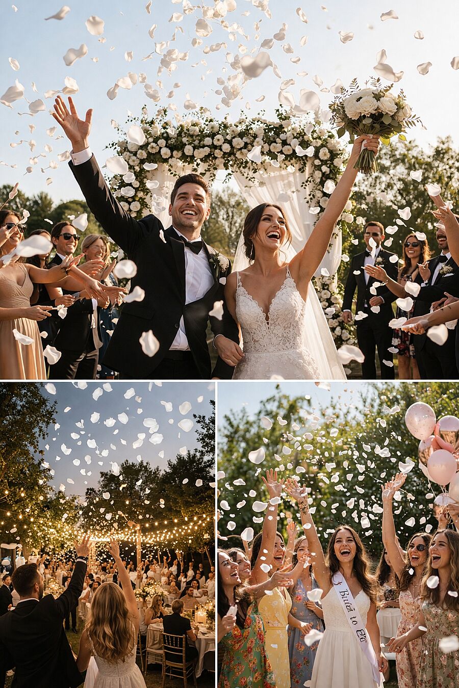 BeySüS 200 Adet Beyaz Gül Yaprakları Evlilik Teklifi Gül Yaprağı - 3