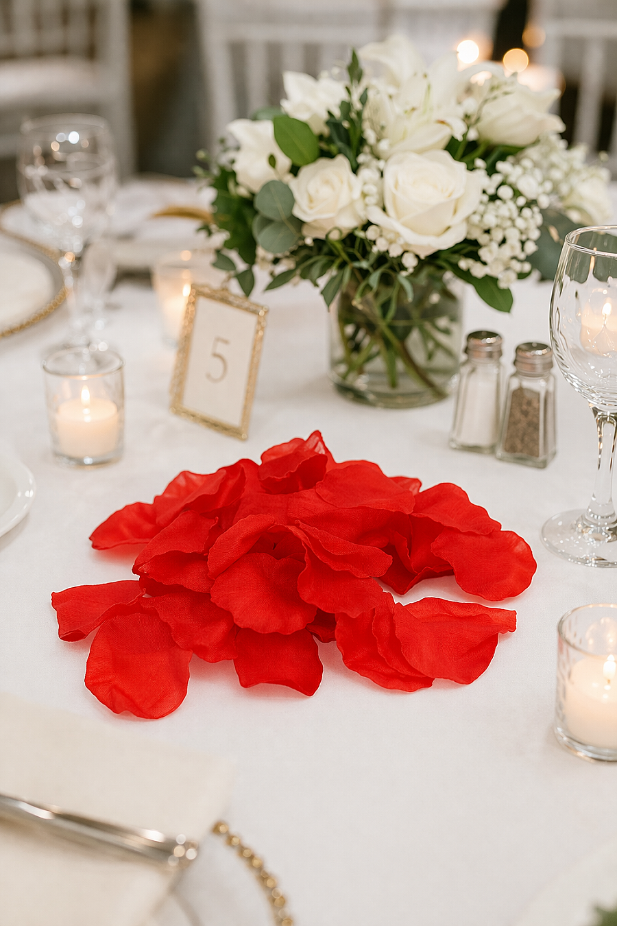 Beysüs 200 Adet Kırmızı Gül yaprakları Evlilik Teklifi Gül Yaprağı - 2