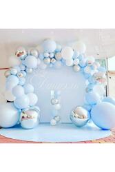 Beysüs 30 lu Mavi Makaron Pastel Renk Mat Balon - 4