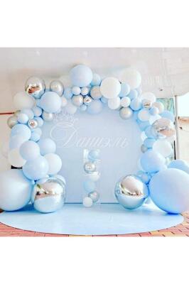 Beysüs 30 lu Mavi Makaron Pastel Renk Mat Balon - 4