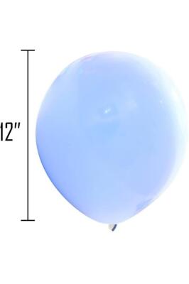 Beysüs 30 lu Mavi Makaron Pastel Renk Mat Balon - 5