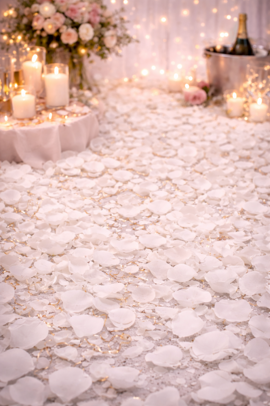 BeySüS 500 Adet Beyaz Gül Yaprakları Evlilik Teklifi Gül Yaprağı - 2