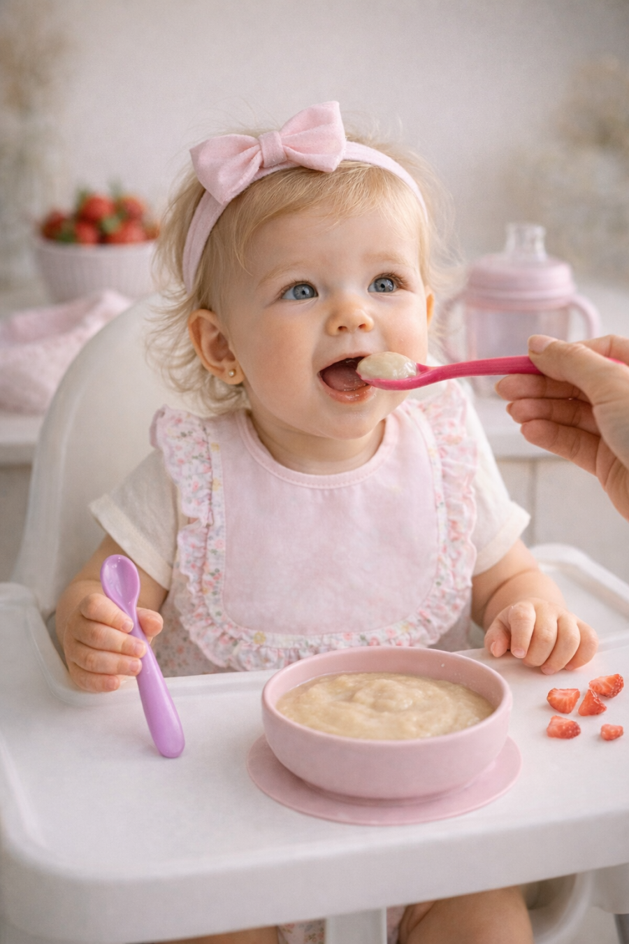 Beysüs 6’lı Bebek Mama Kaşığı Pembe - 1