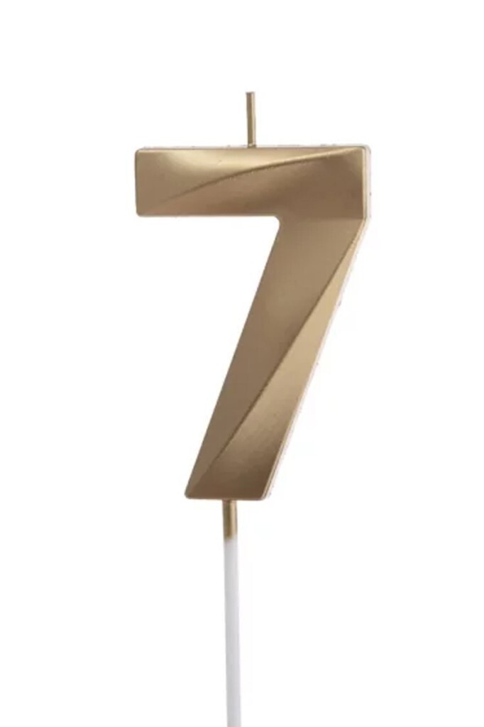 Beysüs Altın Rengi 7 Rakam Pasta Mumu - 1