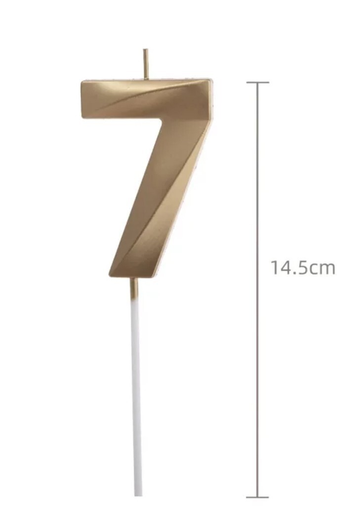 Beysüs Altın Rengi 7 Rakam Pasta Mumu - 2