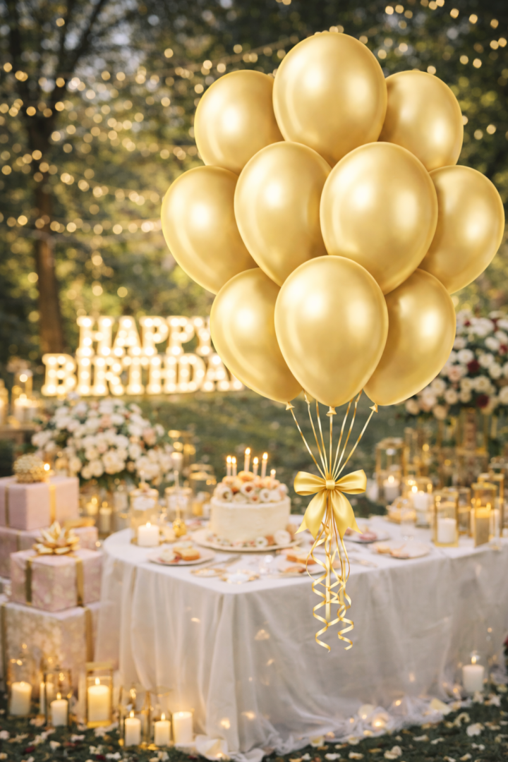 Beysüs Aura Collection Antique Gold Balon (Antik Gold) - 12 İnç - 5 Adet - 3