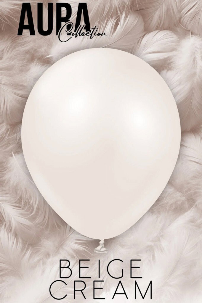 Beysüs Aura Collection Beige Cream Balon (Bej Krem) - 12 İnç - 10 Adet - 4