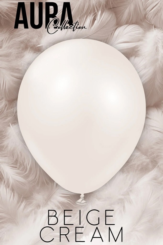 Beysüs Aura Collection Beige Cream Balon (Bej Krem) - 12 İnç - 5 Adet - 4