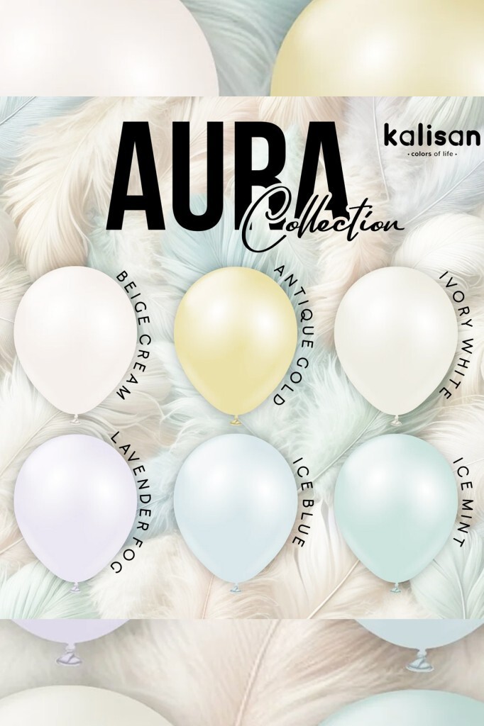 Beysüs Aura Collection Ice Blue Balon (Buz Mavisi) - 12 İnç - 5 Adet - 5