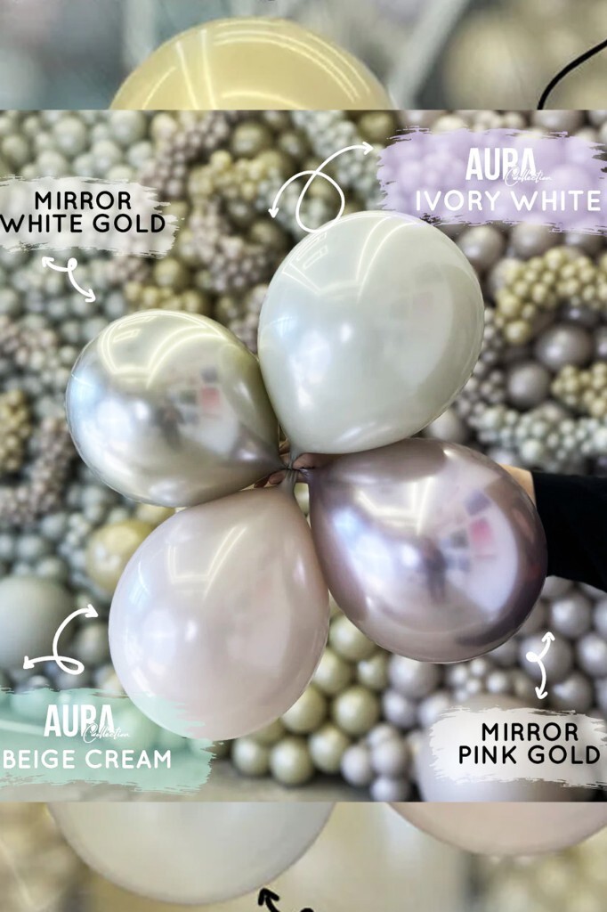 Beysüs Aura Collection Ivory White Balon (Fildişi Beyazı) - 12 İnç - 5 Adet - 5