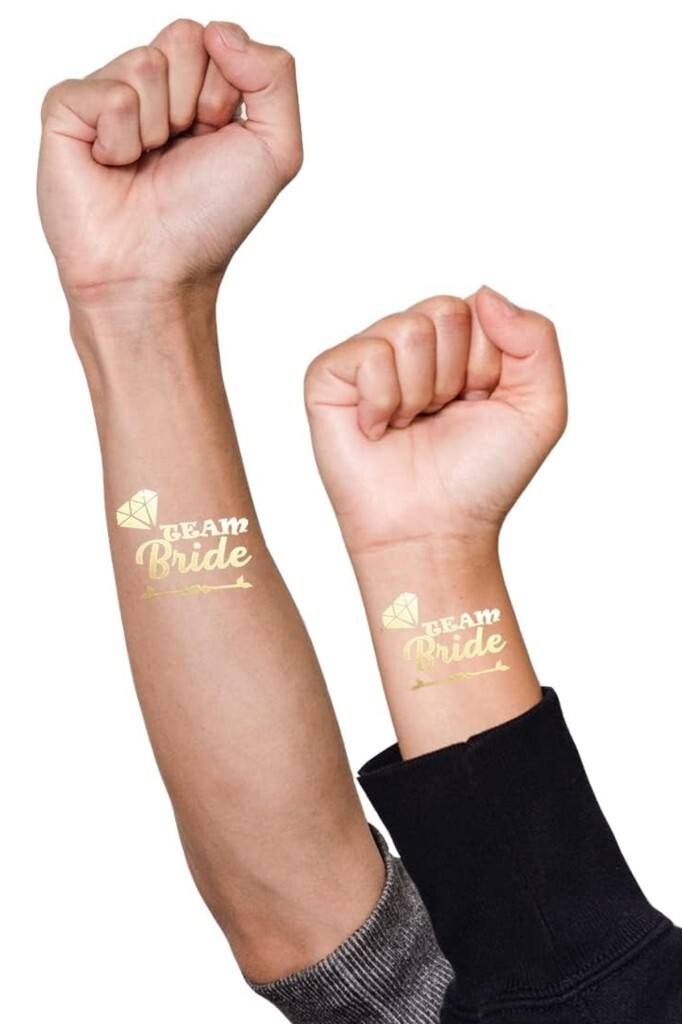 Beysüs Bride To Be Gold Altın Renk Geçici Dövme 1 Bride 5 Team Bride Bekarlığa Veda Partisi - 3