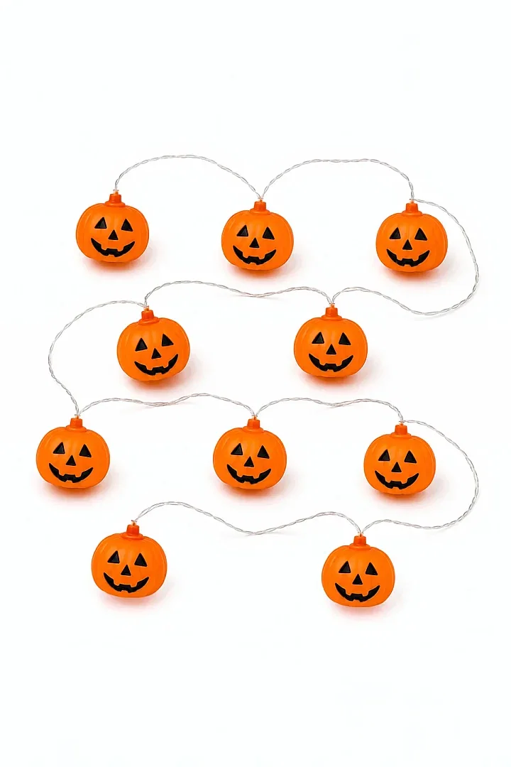 Cadılar Bayramı Halloween 10'lu Balkabağı Led Işık - 2