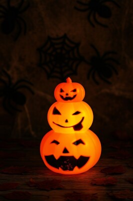 Beysüs Cadılar Bayramı Halloween Balkabağı 3 katmanlı Büyük Işıklı - 3