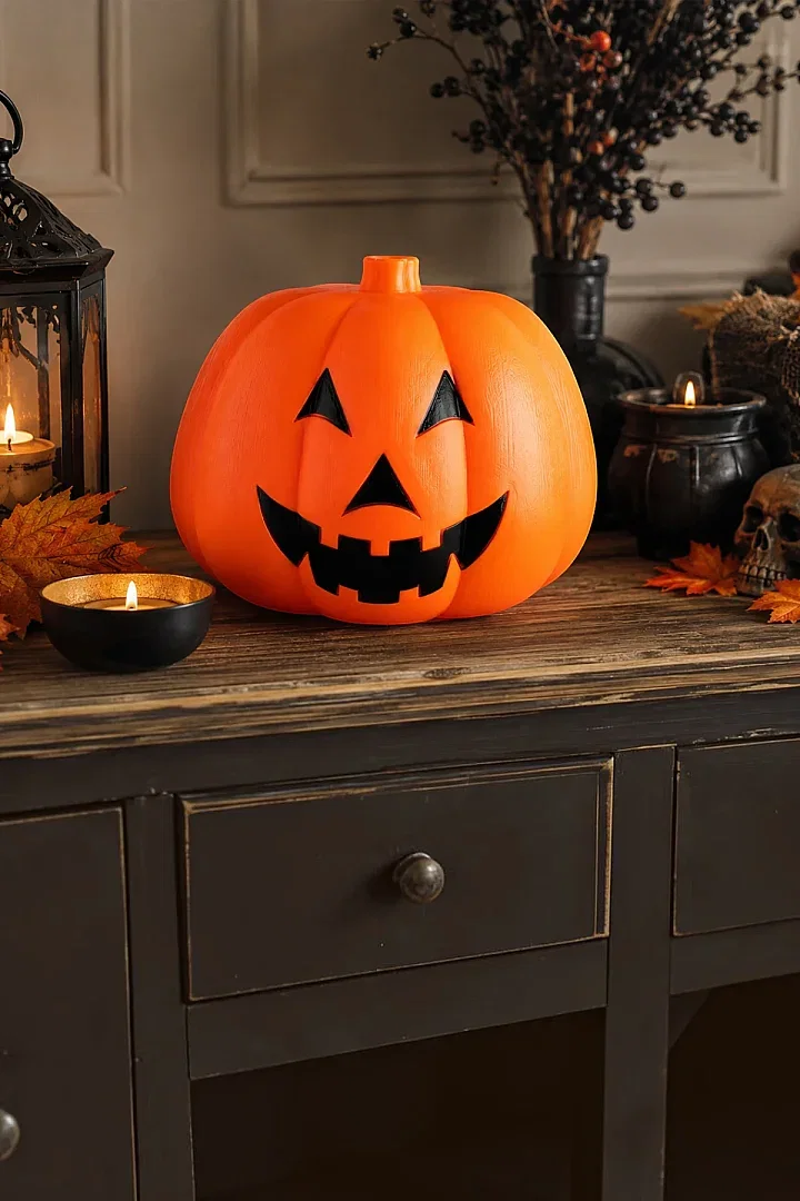 Cadılar Bayramı Halloween Balkabağı Dekoratif 20 cm - 5