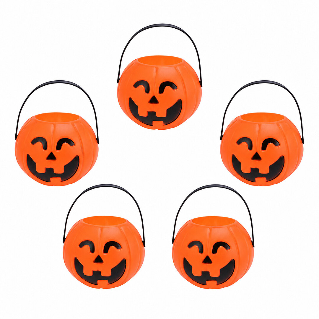 Beysüs Cadılar Bayramı Halloween Balkabağı Mini Şeker Kovası 6 Lı - 2