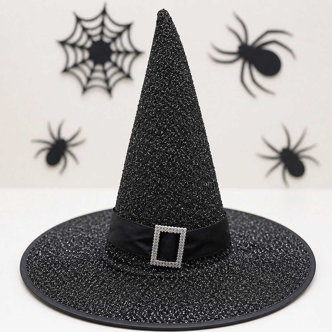 Beysüs Cadılar Bayramı Halloween Cadı Şapkası Kemerli - 4