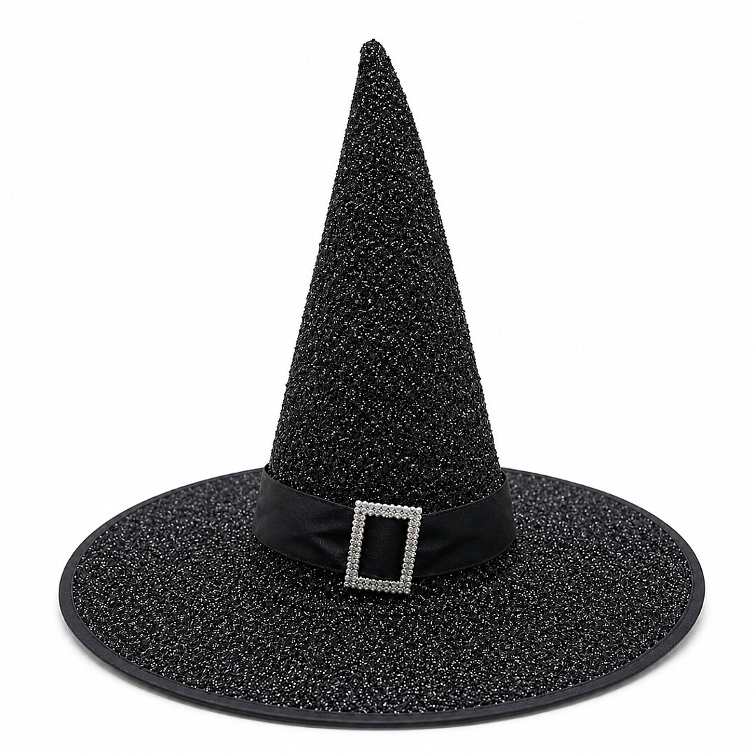 Beysüs Cadılar Bayramı Halloween Cadı Şapkası Kemerli - 2