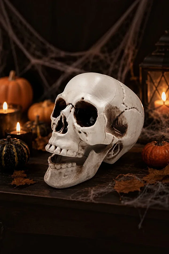Cadılar Bayramı Halloween Dekoratif Kurukafa - 4