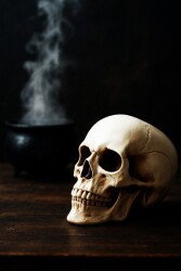 Cadılar Bayramı Halloween Dekoratif Kurukafa - 5