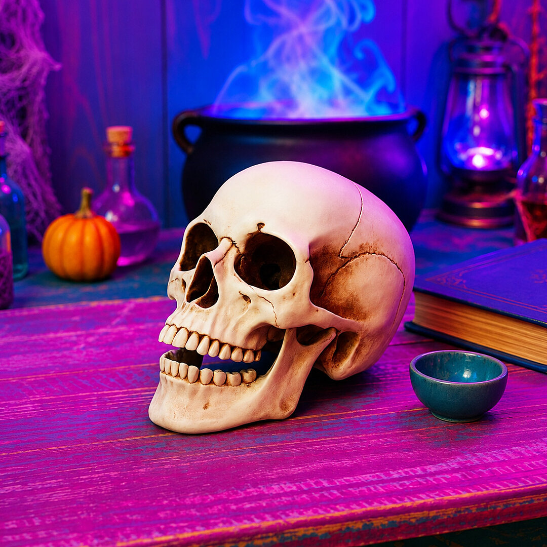 Beysüs Cadılar Bayramı Halloween Dekoratif Kurukafa - 1