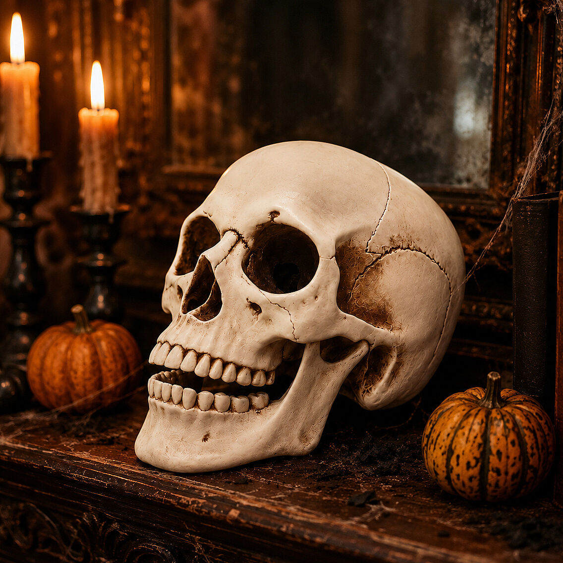 Beysüs Cadılar Bayramı Halloween Dekoratif Kurukafa - 2