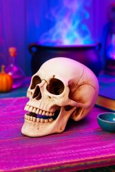 Beysüs Cadılar Bayramı Halloween Dekoratif Kurukafa - 1