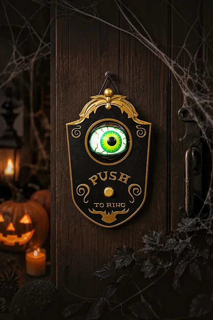 Cadılar Bayramı Halloween Ding-Dong Kapı Zili Siyah - 1