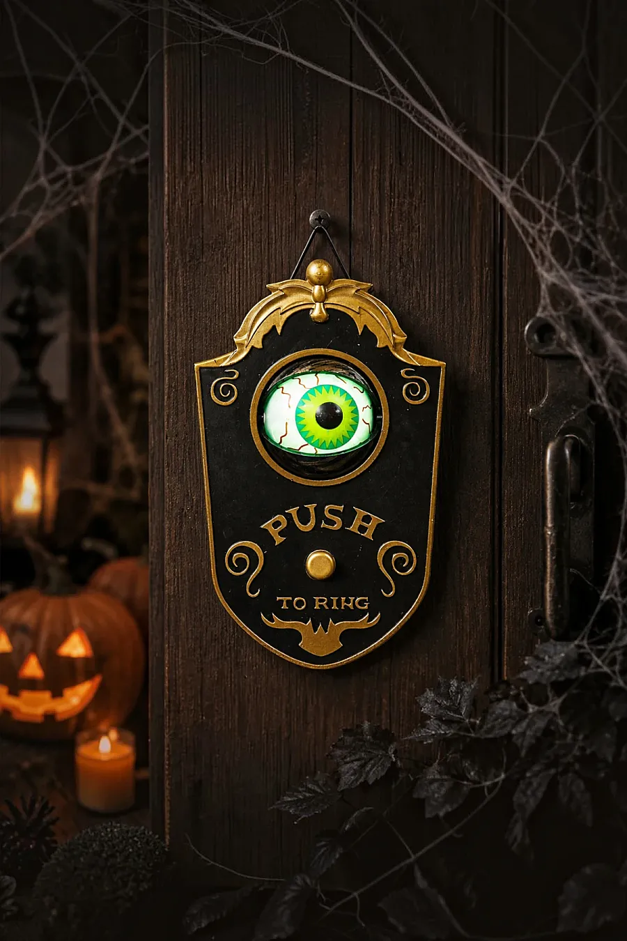 Cadılar Bayramı Halloween Ding-Dong Kapı Zili Siyah - 1