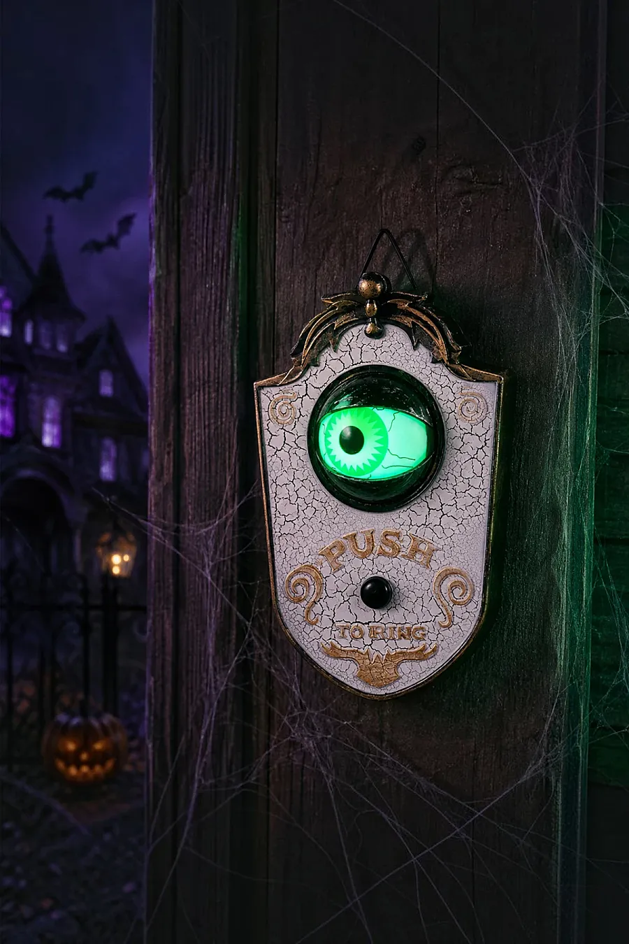 Cadılar Bayramı Halloween Ding‑Dong Kapı Zili Beyaz - 2