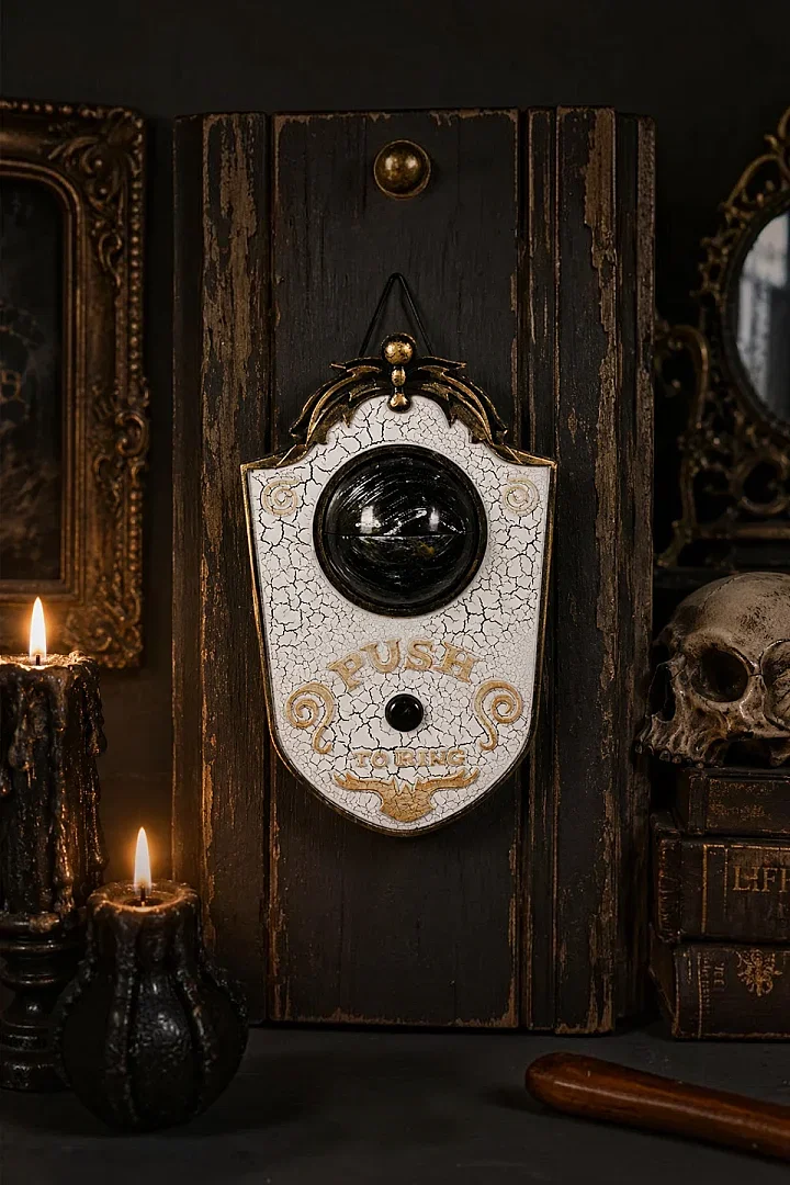 Cadılar Bayramı Halloween Ding‑Dong Kapı Zili Beyaz - 3