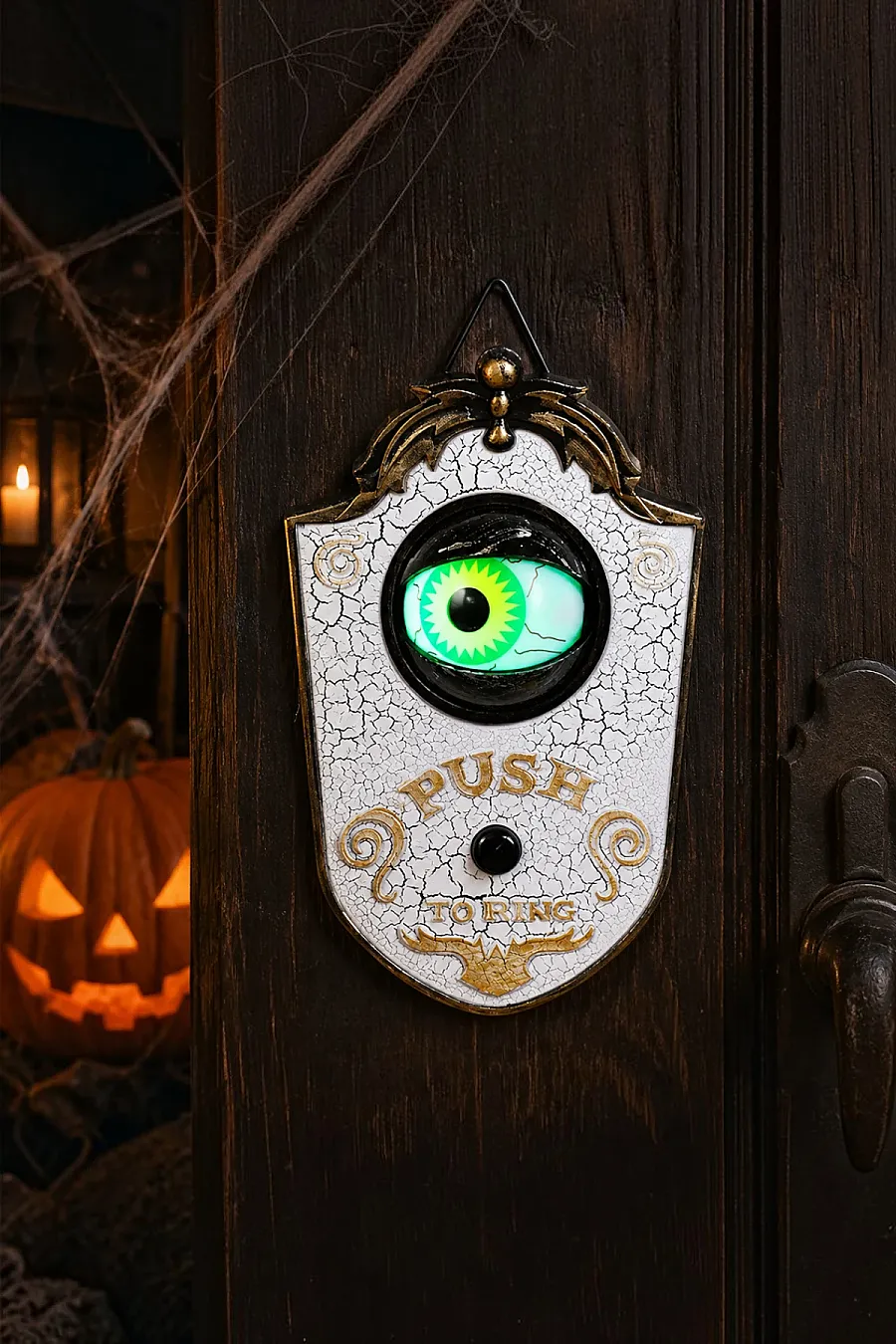 Cadılar Bayramı Halloween Ding‑Dong Kapı Zili Beyaz - 4